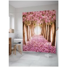 Штора для ванной JoyArty Цветущая аллея 180х200 (sc-1112)