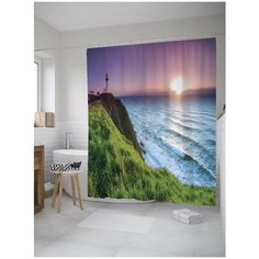 Штора для ванной JoyArty Маяк на рассвете 180х200 (sc-12370)