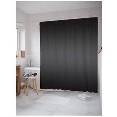 Штора для ванной JoyArty Темный металл 180х200 черный