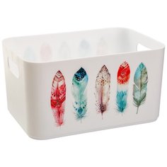BEROSSI Корзина для хранения Serenity 2 22.7х15.8х12.1 см снежно-белый