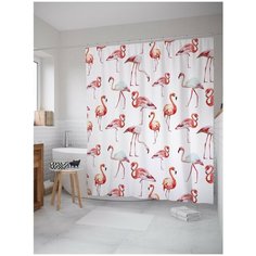 Штора для ванной JoyArty Будни фламинго 180х200 (sc-5105)