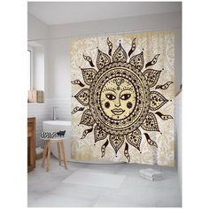 Штора для ванной JoyArty Добрый солнечный узор 180х200 (sc-16060)