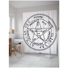 Штора для ванной JoyArty Пентаграмма божества 180х200 (sc-19377)