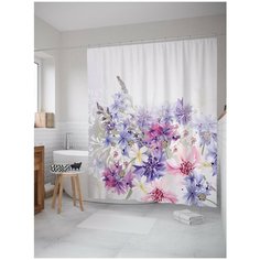 Штора для ванной JoyArty В цветочный мир 180х200 (sc-23525)