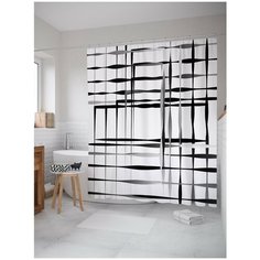 Штора для ванной JoyArty Иллюзия клетки 180х200 (sc-21390)