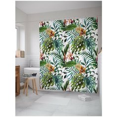 Штора для ванной JoyArty Зеленый папортник 180х200 (sc-36047)