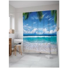Штора для ванной JoyArty Райский пляж 180х200 (sc-10383)