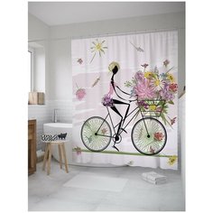 Штора для ванной JoyArty Цветочное путешествие 180х200 (sc-8303)