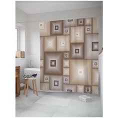 Штора для ванной JoyArty Квадратный креатив 180х200 (sc-14474)