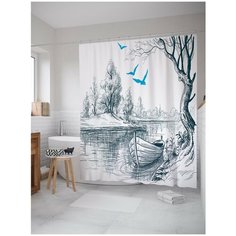 Штора для ванной JoyArty Лодка в ожидании чуда 180х200 (sc-16195)