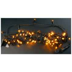 Гирлянда Rich LED Нить RL-S10CF-24V-B, 1000 см, 100 ламп, желтые диоды/черный провод