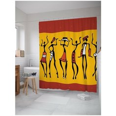 Штора для ванной JoyArty Африканское веселье 180х200 (sc-16827)