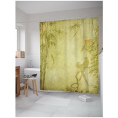 Штора для ванной JoyArty Птицы в тумане 180х200 (sc-15779)