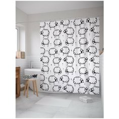 Штора для ванной JoyArty Овечки на пастбище 180х200 (sc-17955)