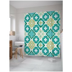 Штора для ванной JoyArty Цветочный орнамент 180х200 (sc-17030)