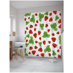 Штора для ванной JoyArty Долина земляники 180х200 (sc-30345)