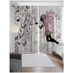 Портьеры JoyArty Цветущая фея на ленте 265 см (p-11947)