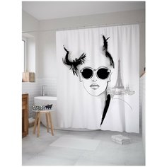 Штора для ванной JoyArty Креативная прическа 180х200 (sc-21057)