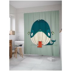 Штора для ванной JoyArty Ужин котика 180х200 (sc-33549)