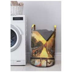 Корзина для хранения вещей JoyArty "Рассвет на цветущем мосту" 35x50 см