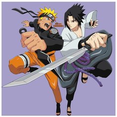 Наруто и Саскэ. Аниме Раскраска картина по номерам на холсте Z-AB162 40х40