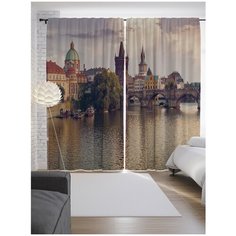 Портьеры JoyArty Старинный мост счастья на ленте 265 см (p-16766)
