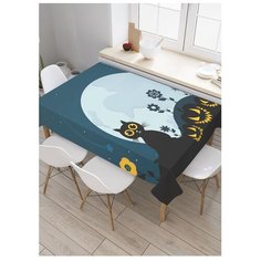 Скатерть прямоугольная "Ночной котик" из сатена, 180x145 см, tc-19418 Joy Arty
