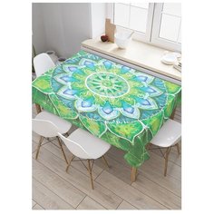 Скатерть прямоугольная "Цветочный узор" из сатена, 180x145 см, tc-16074 Joy Arty