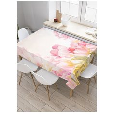 Скатерть прямоугольная "Бурный сад" из сатена, 120x145 см, tc-2858 Joy Arty