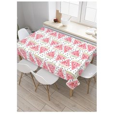 Скатерть прямоугольная "Свежесть арбуза" из сатена, 120x145 см, tc-50086 Joy Arty