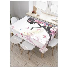 Скатерть прямоугольная "Фея в цветочном платье" из сатена, 180x145 см, tc-3166 Joy Arty