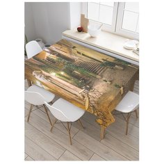 Скатерть прямоугольная "Улочки старого города" из сатена, 180x145 см, tc-37466 Joy Arty