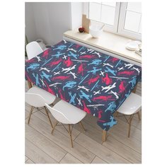 Скатерть прямоугольная "Множество самолетов" из сатена, 180x145 см, tc-53389 Joy Arty