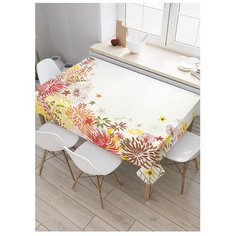 Скатерть прямоугольная "Цветочное обрамление" из сатена, 180x145 см, tc-30759 Joy Arty