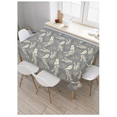 Скатерть прямоугольная "Агрессивные динозавры" из сатена, 180x145 см, tc-12640 Joy Arty