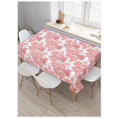 Скатерть прямоугольная "Цветочные узоры" из сатена, 180x145 см, tc-15974 Joy Arty