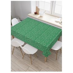Скатерть прямоугольная на кухонный стол "Зеленое веселье" из оксфорда, 180x145 см, tcox-78066 Joy Arty