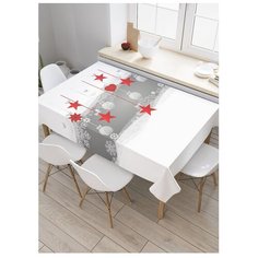 Скатерть прямоугольная на кухонный стол "Снежный праздник" из оксфорда, 120x145 см, tcox-21454 Joy Arty