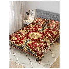 Покрывало стеганое жаккардовое с 2-мя наволочками "Золотое переплетение", 1,5-спальное (160x220 см) Ambesonne