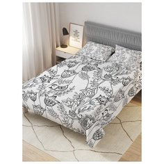 Покрывало стеганое жаккардовое с 2-мя наволочками "Птички невелички", Евро (220x235 см) Ambesonne