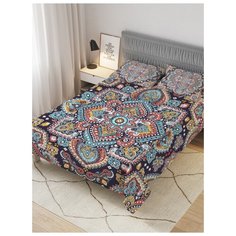 Покрывало стеганое жаккардовое с 2-мя наволочками "Цветочный орнамент 2", Евро (220x235 см) Ambesonne