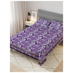 Покрывало стеганое жаккардовое с 2-мя наволочками "Цветочный орнамент 2", 1,5-спальное (160x220 см) Ambesonne