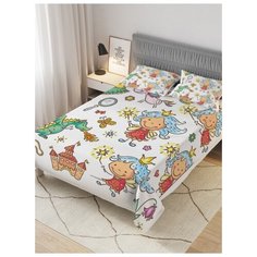 Покрывало стеганое жаккардовое с 2-мя наволочками "Волшебная сказка", 1,5-спальное (160x220 см) Ambesonne