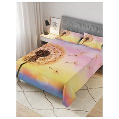 Покрывало стеганое жаккардовое с 2-мя наволочками "Грезы одуванчика", 1,5-спальное (160x220 см) Ambesonne