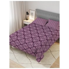 Покрывало стеганое жаккардовое с 2-мя наволочками "Узорчатый орнамент в стиле Барокко", Евро (220x235 см) Ambesonne