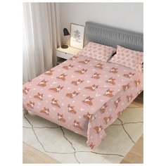 Покрывало стеганое жаккардовое с 2-мя наволочками "Корги королевы", Евро (220x235 см) Ambesonne