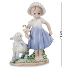 Статуэтка "Девочка и ягненок" JP-45/13, Pavone