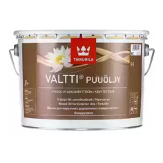 Масло Tikkurila Valtti Puuoljy для дерева с воском колеруемое, 9 л