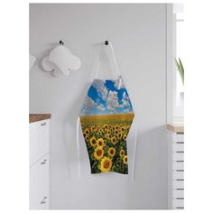 Фартук женский для готовки JoyArty "Поле подсолнухов", универсальный размер