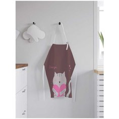 Фартук женский для готовки JoyArty "Кот романтик", универсальный размер, ap-53932